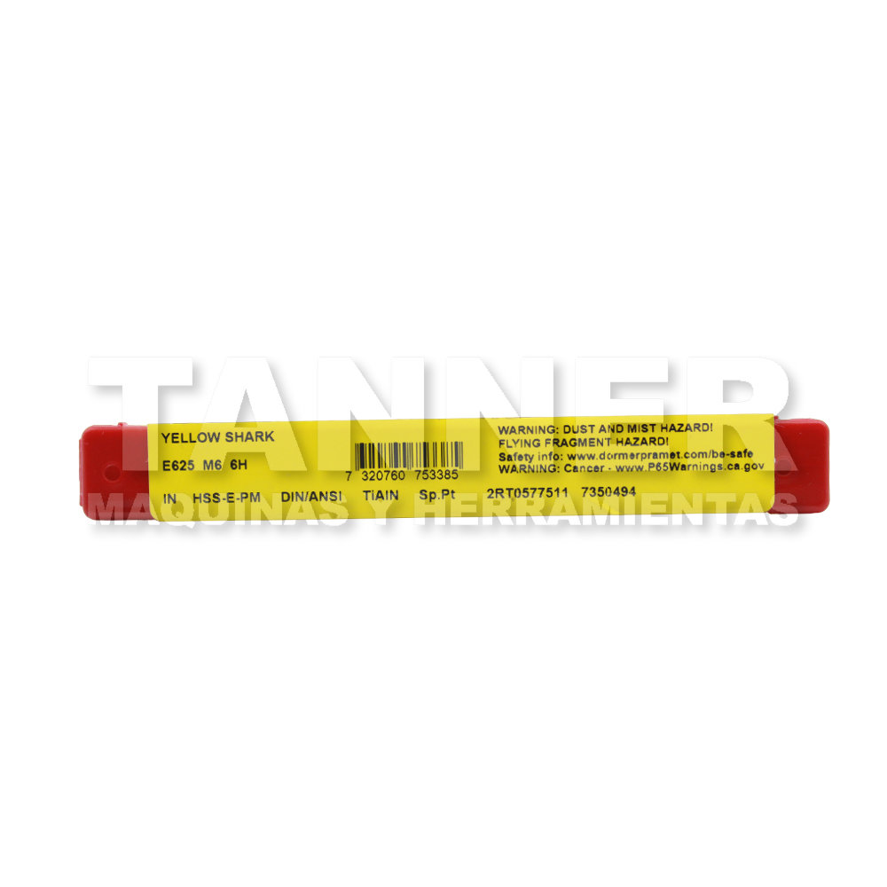 MACHUELO SEMICONICO HSS M6X1 RECUBRIMIENTO