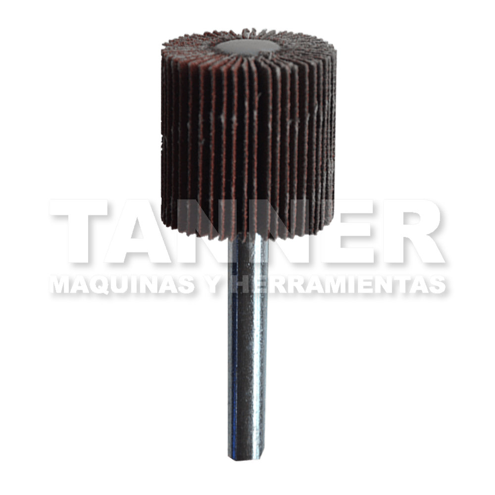 RUEDA FLAP CON VASTAGO GRANO 80 25x25x6.4 WM80