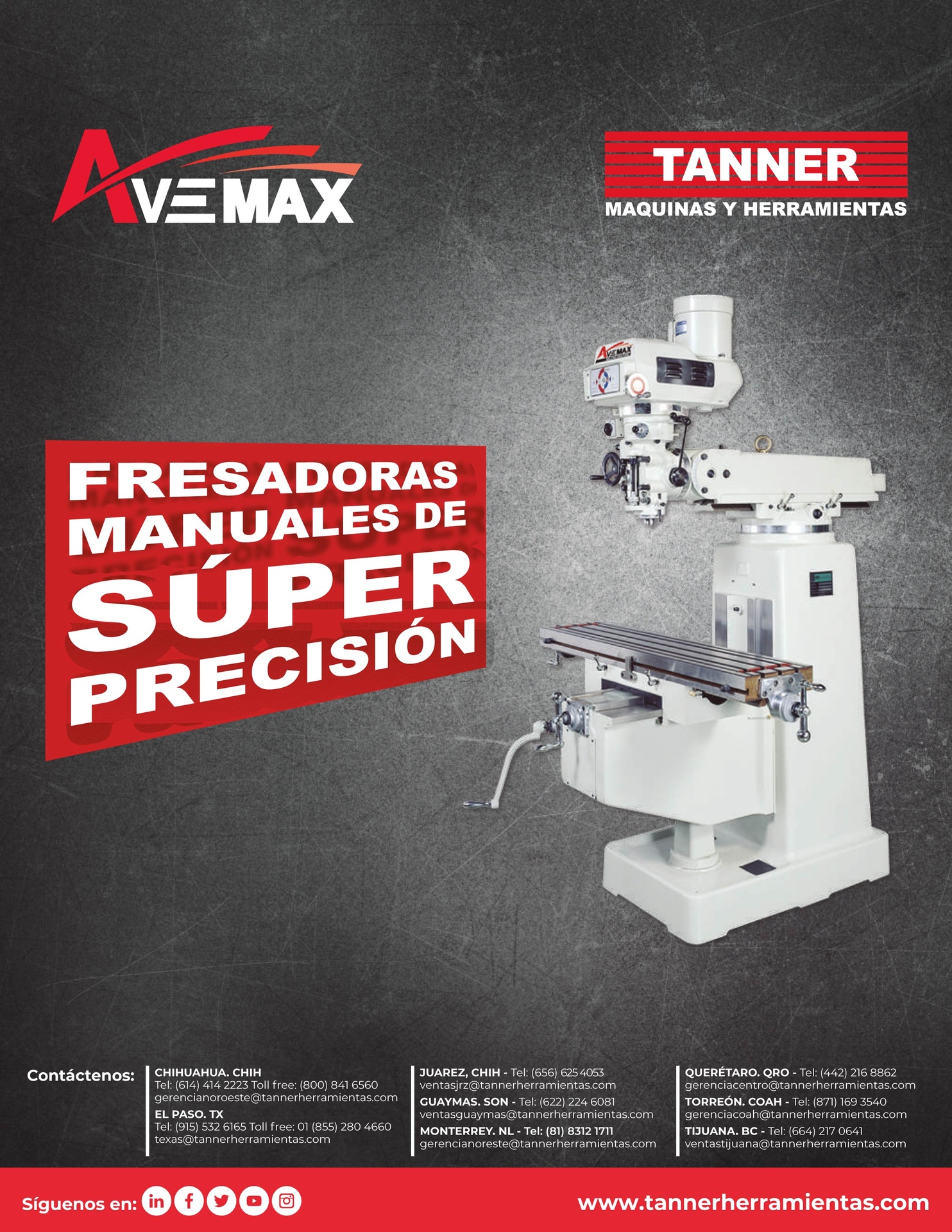 Fresadoras Manuales Avemax