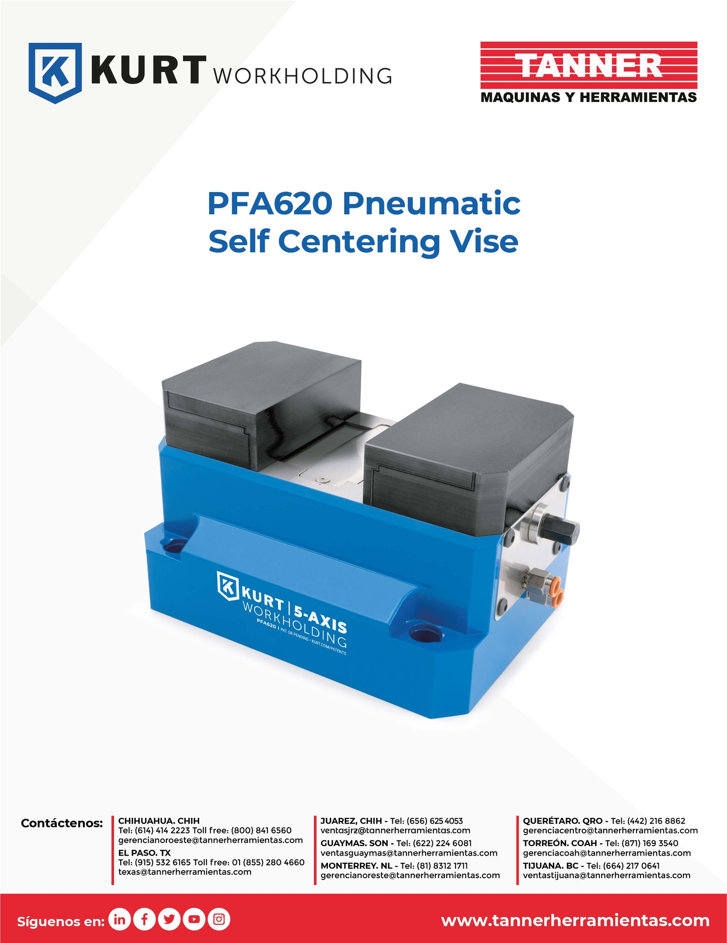 PFA620 Pneumatic Self Centering Vise